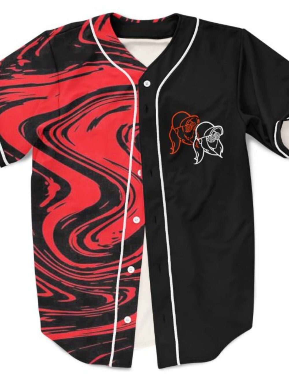REZZ Hypno Hand Split Red Black Psychedelic Rave Jersey